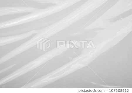 White plastic film wrap texture background 107588312