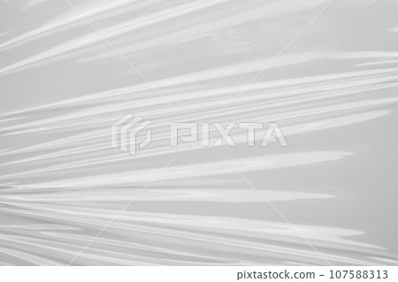 White plastic film wrap texture background 107588313