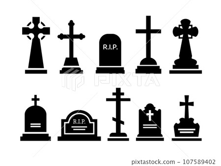 Graveyard RIP Icon Design PNG Images