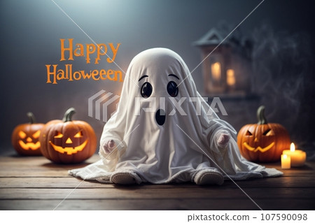 Halloween pumpkin ghost design Halloween pumpkin ghost design 107590098