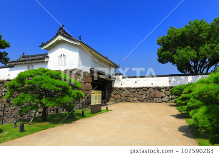 [Oita Prefecture] Clear skies at Funai Castle Otemon (Oita Castle Ruins Park) 107590283