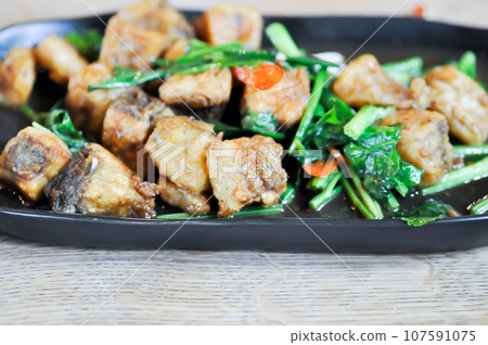 stir fried fish ,stir fried Sea bass fish or fried fish stir fried fish ,stir fried Sea bass fish or fried fish 107591075