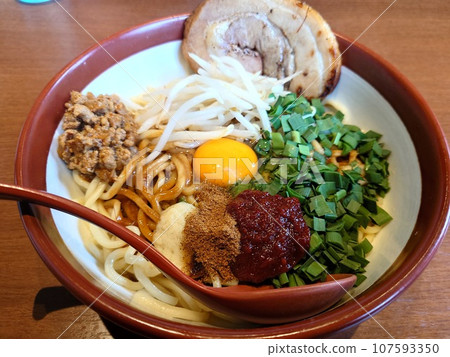 delicious mixed soba delicious mixed soba 107593350