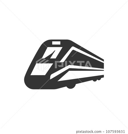High speed train icon 107593631