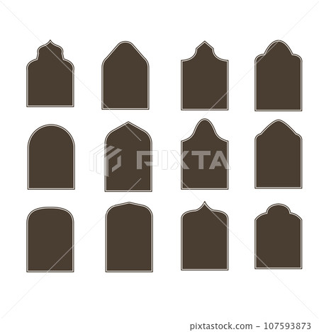 Multiple frames silhouette set Multiple frames silhouette set 107593873