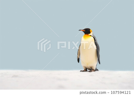 Majestic Emperor Penguin in Its Natural Habitat 107594121