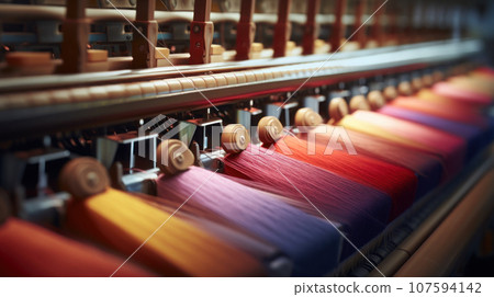 Close-up Within the textile manufacturing industry Close-up Within the textile manufacturing industry 107594142