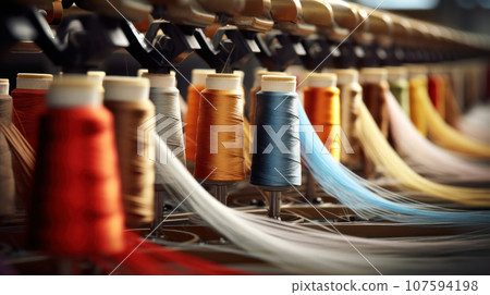 Close-up Within the textile manufacturing industry 107594198