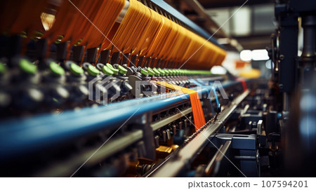 Close-up Within the textile manufacturing industry 107594201