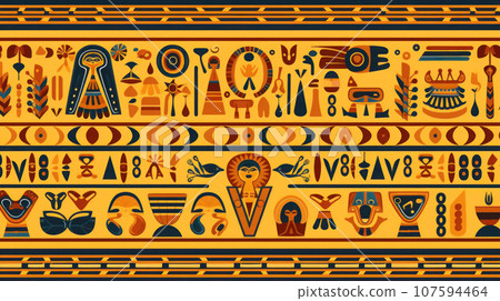 illustration of Egypt texture flat background 107594464