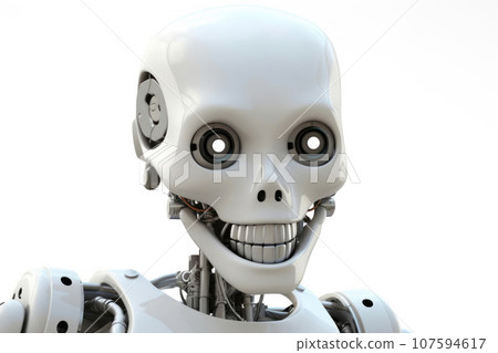 Icy Grin of the Robot Menace: 3D Rendering Icy Grin of the Robot Menace: 3D Rendering 107594617