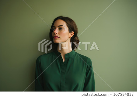 Tranquil Lady with a Green Aesthetic Tranquil Lady with a Green Aesthetic 107594832