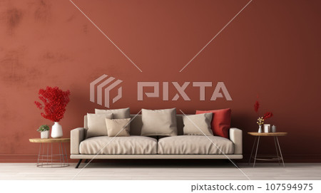 The living room brown pastel toner The living room brown pastel toner 107594975