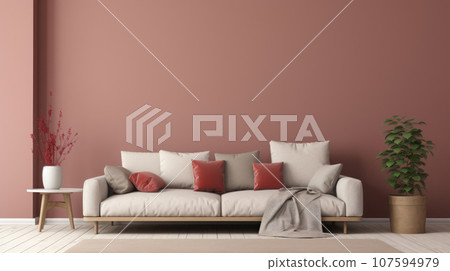 The living room brown pastel toner The living room brown pastel toner 107594979