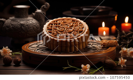 Close-up the mooncakes 107595450