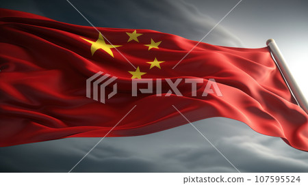 Illustration of China flag 107595524