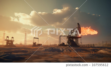 Oil pump rig oil and and gas production Oil pump rig oil and and gas production 107595612