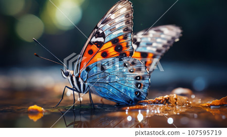 close-up beautiful butterfly in the nature close-up beautiful butterfly in the nature 107595719