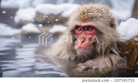 Monkey relaxation in the Onsen 107595755