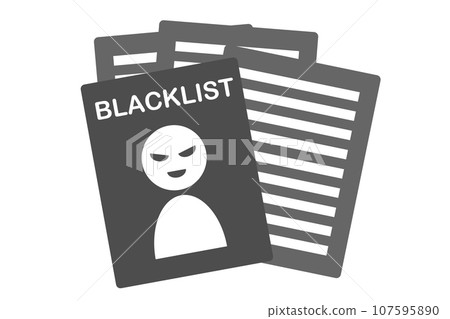 Blacklist vector illustration Blacklist vector illustration 107595890