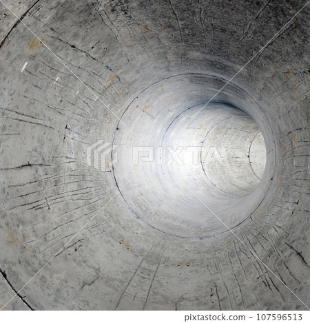 Modern futuristic concrete tunnel Modern futuristic concrete tunnel 107596513