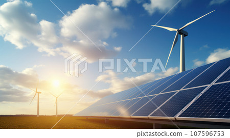 Wind turbine and solar panel 107596753