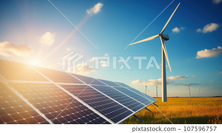 Wind turbine and solar panel 107596757