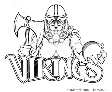 Viking Trojan Celtic Knight Cricket Warrior Woman 107596992