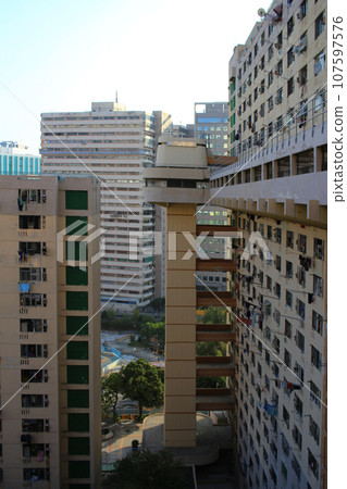 17 Jan 2015 public house at Kwai Shing district hong kong 17 Jan 2015 public house at Kwai Shing district hong kong 107597576