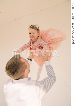 father with daughter having fun father with daughter having fun 107598079