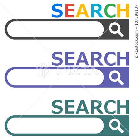 Illustration of a search bar where you can enter text and search on the internet 107598137