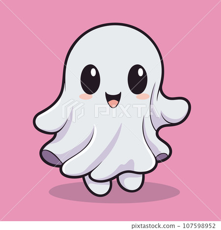 Kawaii Ghost Clipart - Adorable Spooky Illustration Kawaii Ghost Clipart - Adorable Spooky Illustration 107598952