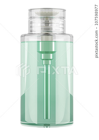Plastic spray transparent cosmetic bottle, mockup. 3D rendering 107598977