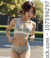 田徑女子賽車燈籠褲運動胸罩運動女運動員跑步AI 107599297