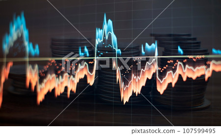 Market Analyze. Candle stick graph chart of stock market investment trading. Market Analyze. Candle stick graph chart of stock market investment trading. 107599495