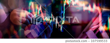 Finance and investment concept. Selective focus. Candle stick graph chart of stock market investment trading. Finance and investment concept. Selective focus. Candle stick graph chart of stock market investment trading. 107599533