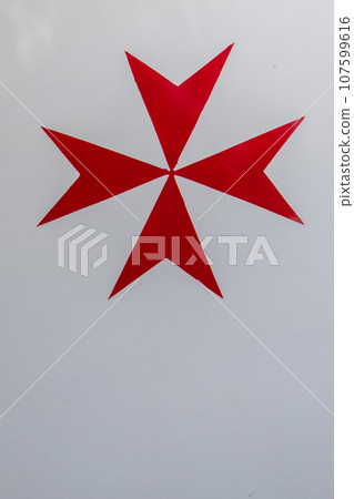 Malta, Marsaxlokk, Maltese cross, or St. John's cross 107599616