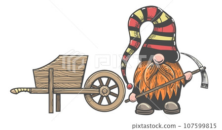 Cartoon dwarf miner Cartoon dwarf miner 107599815