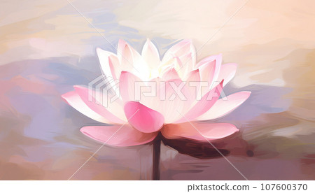Pink lotus flower, a symbol of renewal and healing Pink lotus flower, a symbol of renewal and healing 107600370