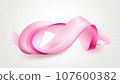 pink ribbon intertwined with the breast cancer awareness symbol pink ribbon intertwined with the breast cancer awareness symbol 107600382