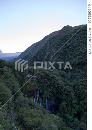 The Grand Galet Falls in Reunion Island 107600949