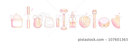 Beauty gadgets,skincare isolated devices for face. 107601363