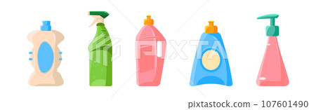 Home Cleaning Tools and Household Cleanup Object Vector Set 107601490
