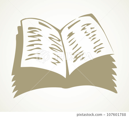 Open book. Vector doodle symbol 107601788