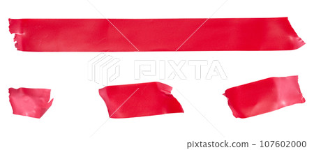 Red sticky plastic electrical tape for repairing electrical cables and other products 107602000