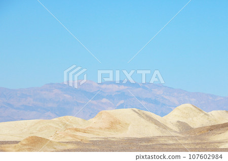 View of hot desert in USA on a sunny day. View of hot desert in USA on a sunny day. 107602984