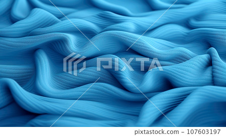 Blue textiles texture. Close-up of blue fabric texture background. 107603197