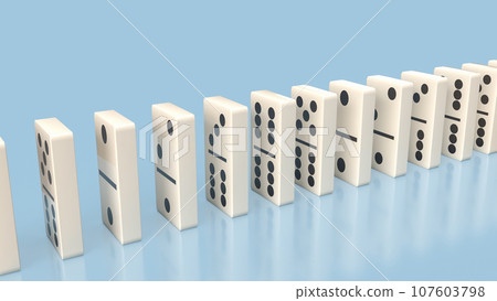 The Dominoes is a classic tabletop game 3d rendering The Dominoes is a classic tabletop game 3d rendering 107603798