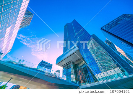 Tokyo cityscape in Japan View of Toranomon Hills Station Tower (Toranomon Hills Station), which opened today, etc. = October 6th 107604161