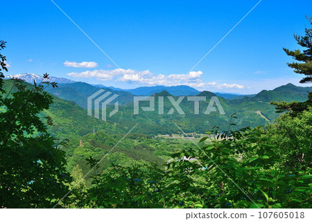 View towards Tsugawa from Mt. Akasaki (Aga Town) 107605018